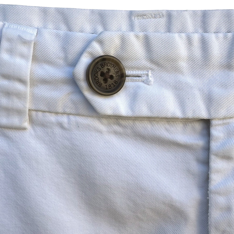 Brooks Brothers Mens White Bermuda Shorts W30 Preppy Cotton Mens Casual Summer