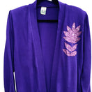 Switch VFC7 Originales Vintage Womens Purple Open Front Embroidered Sequin Cardigan XL 2 image