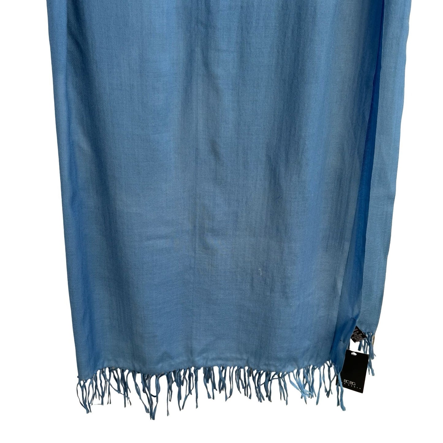BCBG Max Azria 100% Cashmere Luxury Minimalist Scarf Coastal Fringed Wrap NEW
