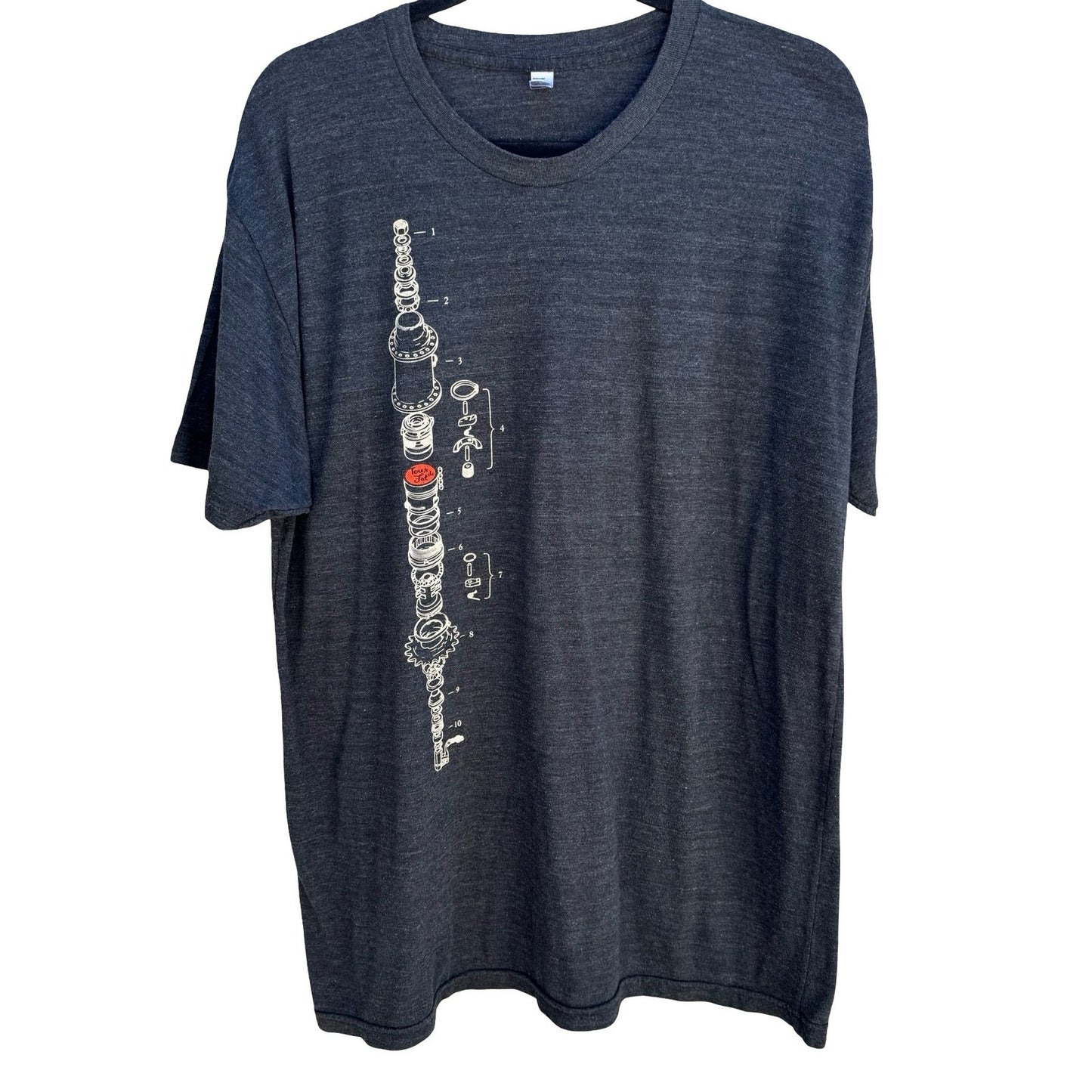 American Apparel New Belgium Brewing Tour de Fat 2014 Bike Graphic Tee XL Gray