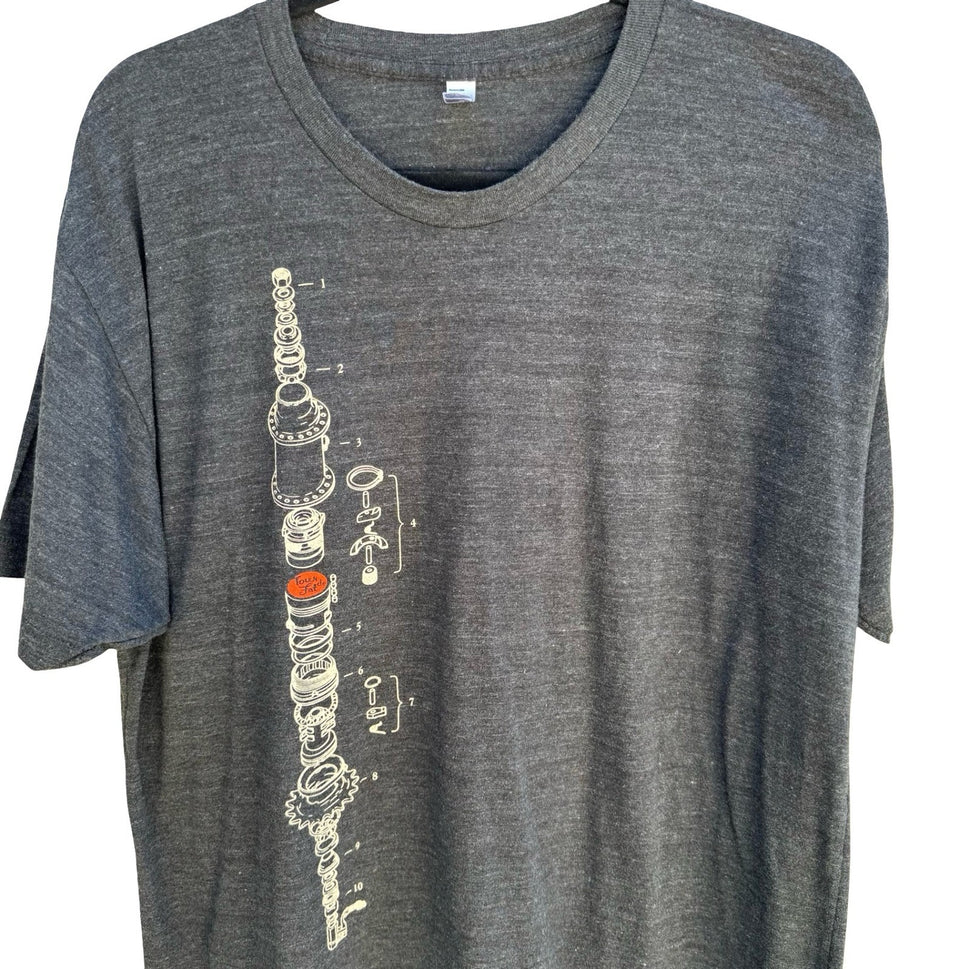 American Apparel New Belgium Brewing Tour de Fat 2014 Bike Graphic Tee XL Gray