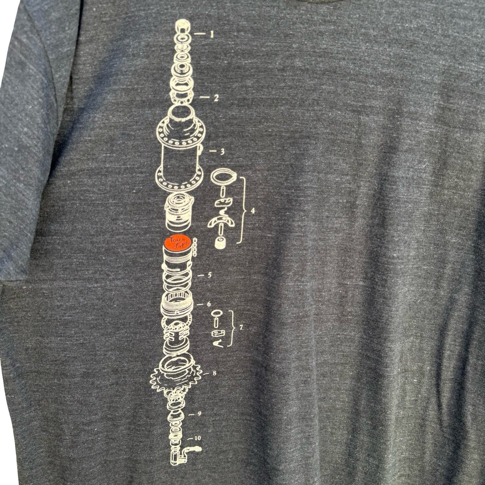 American Apparel New Belgium Brewing Tour de Fat 2014 Bike Graphic Tee XL Gray