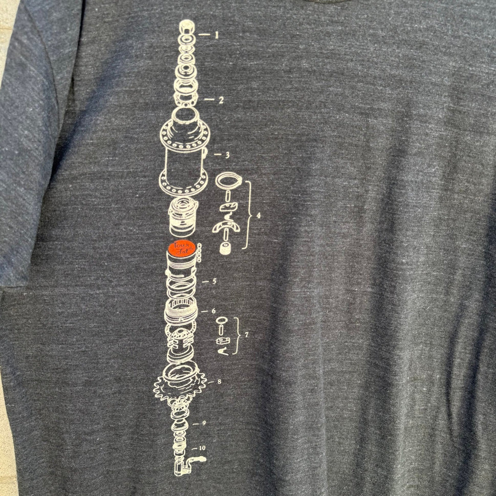 American Apparel New Belgium Brewing Tour de Fat 2014 Bike Graphic Tee XL Gray