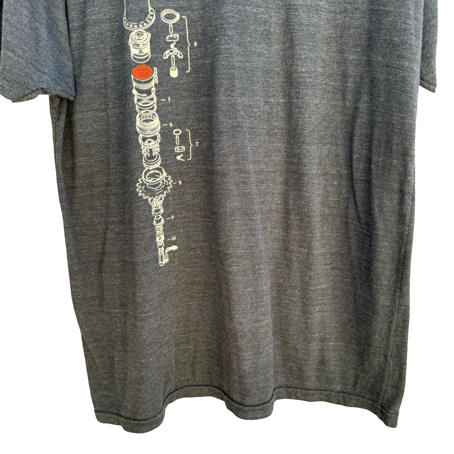 American Apparel New Belgium Brewing Tour de Fat 2014 Bike Graphic Tee XL Gray