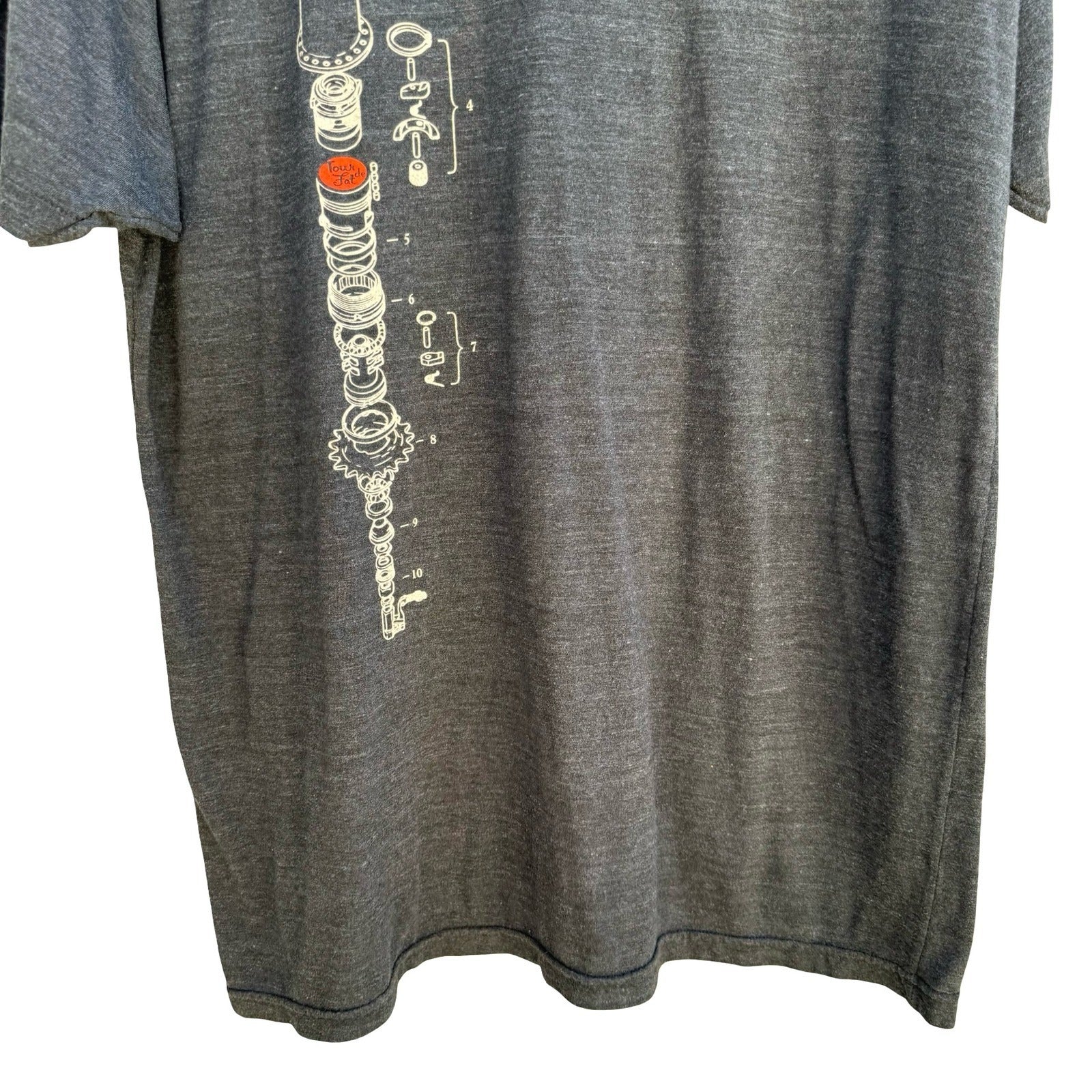 American Apparel New Belgium Brewing Tour de Fat 2014 Bike Graphic Tee XL Gray