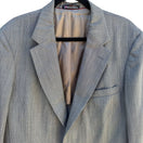 Switch Stafford Vintage Mens Gray Pinstripe Wool Single Breasted Light Blazer Jacket 42R 2 image