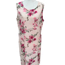 Switch Sleeveless Floral Maxi Sheath Dress Pink Blush Cottagecore Back Button Tie Waist 2 image