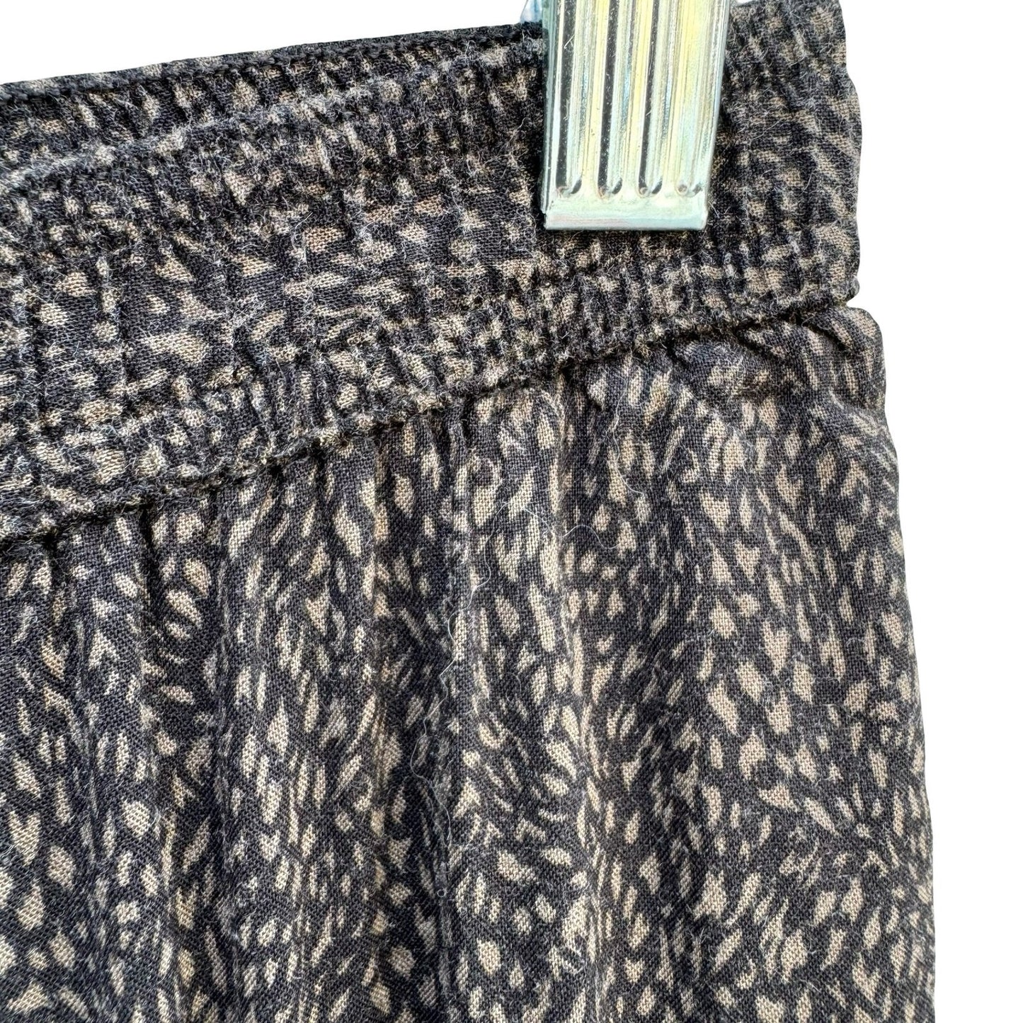 Norton Essentials Vintage 2 Piece Set Rayon Palm Print Shirt & Pants Brown Med