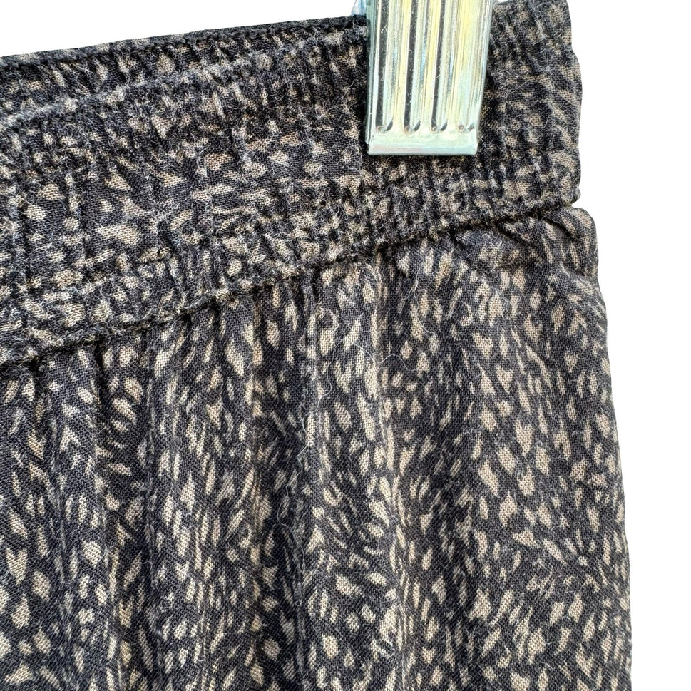Norton Essentials Vintage 2 Piece Set Rayon Palm Print Shirt & Pants Brown Med