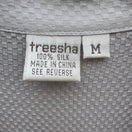 Switch Treesha 100% Silk Jacquard Quiet Luxury Minimalist Sleep Shirt Loungewear M NWT 2 image