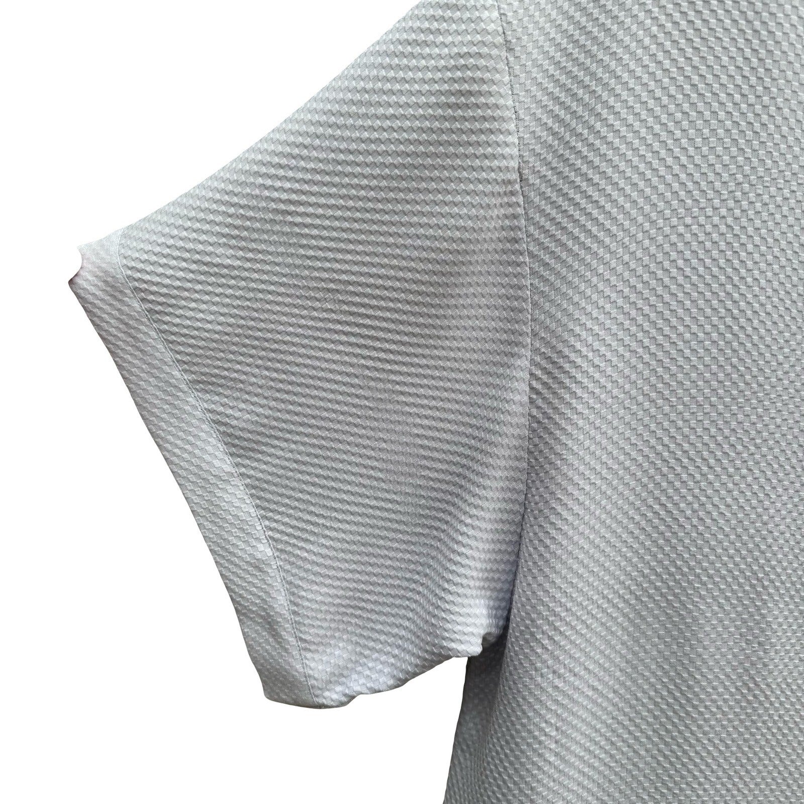 Treesha 100% Silk Jacquard Quiet Luxury Minimalist Sleep Shirt Loungewear M NWT