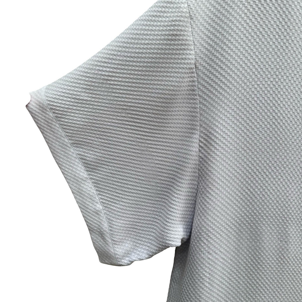 Treesha 100% Silk Jacquard Quiet Luxury Minimalist Sleep Shirt Loungewear M NWT