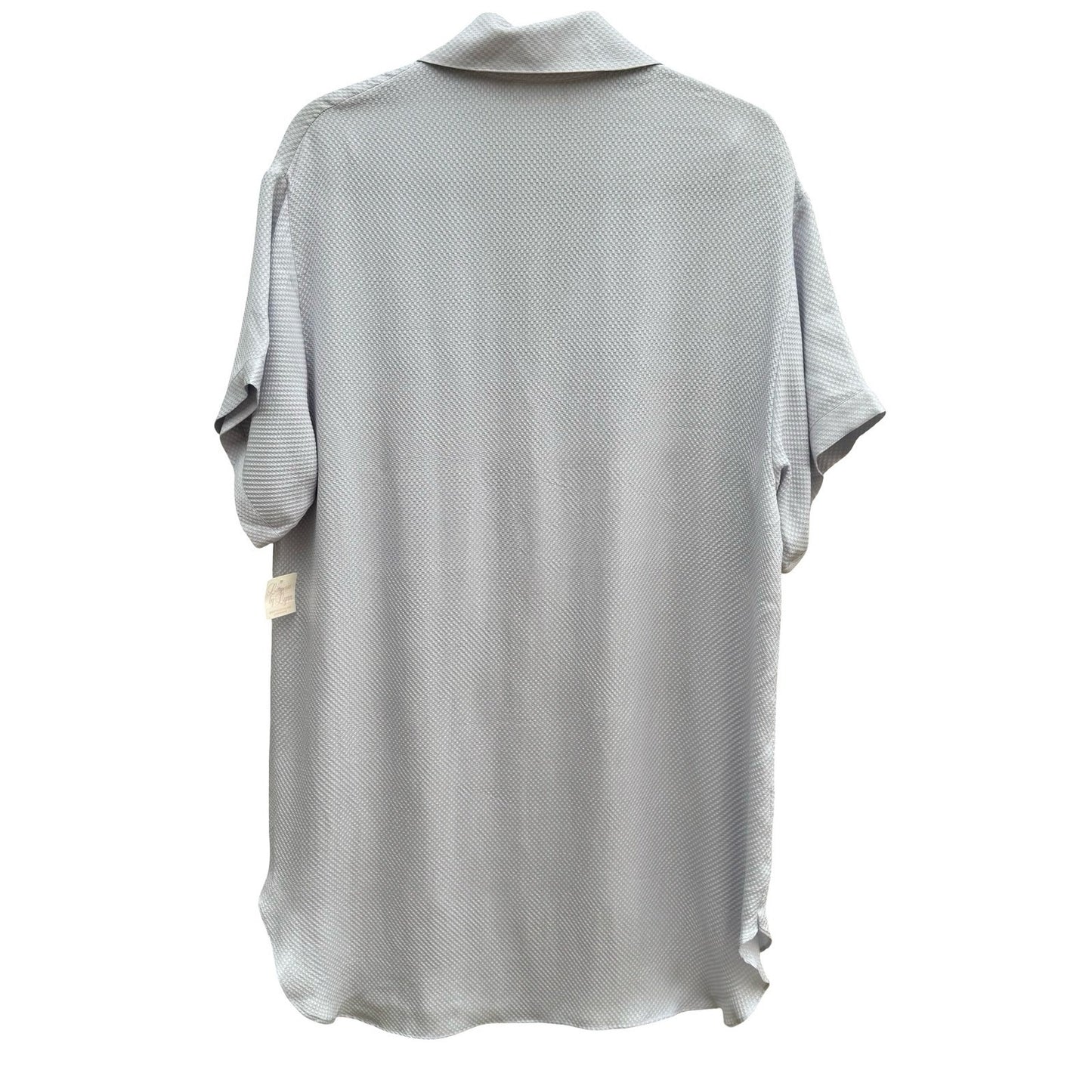 Treesha 100% Silk Jacquard Quiet Luxury Minimalist Sleep Shirt Loungewear M NWT