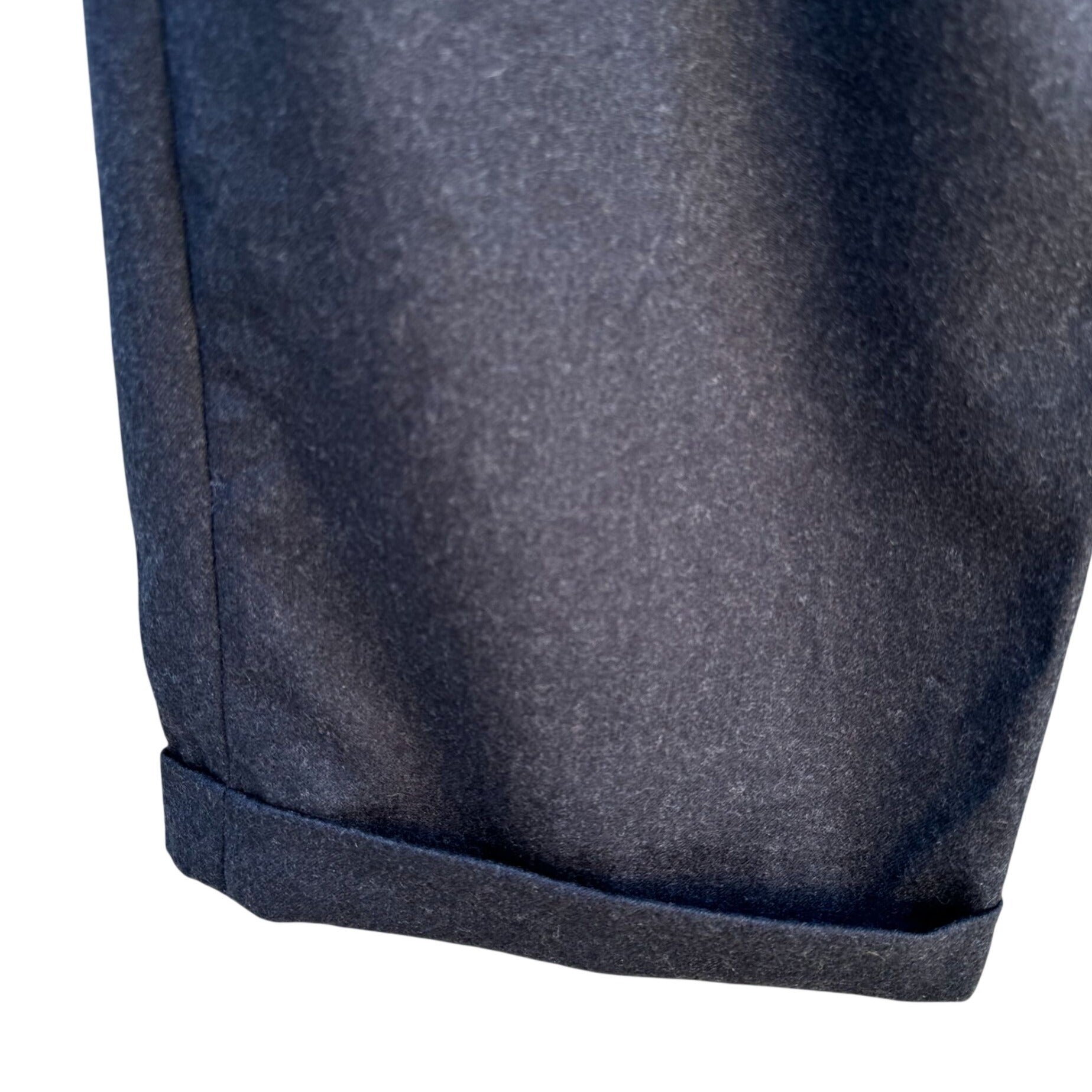 Sequel Louis Raphael Vintage Mens Wool Pleated Cuffed Charcoal Dress Pants 34