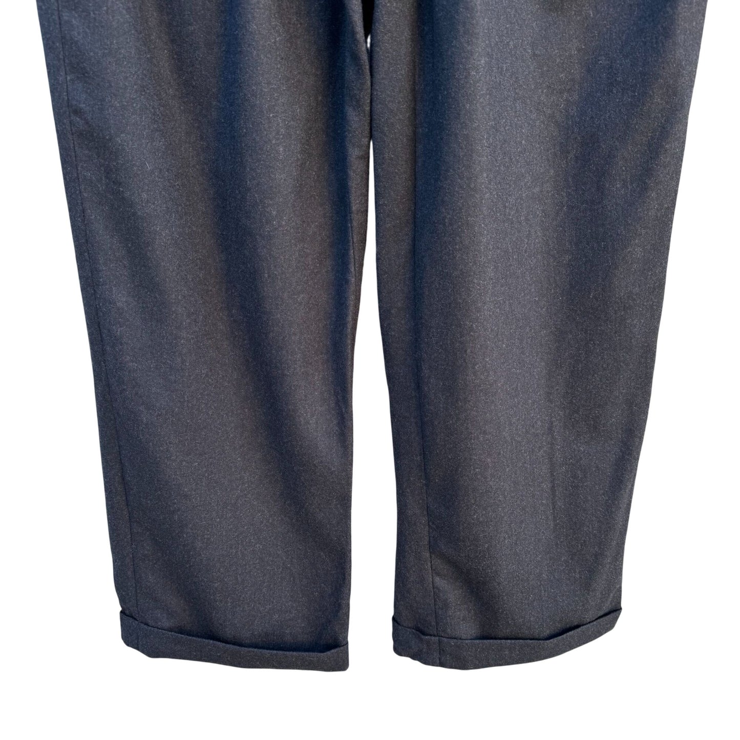 Sequel Louis Raphael Vintage Mens Wool Pleated Cuffed Charcoal Dress Pants 34