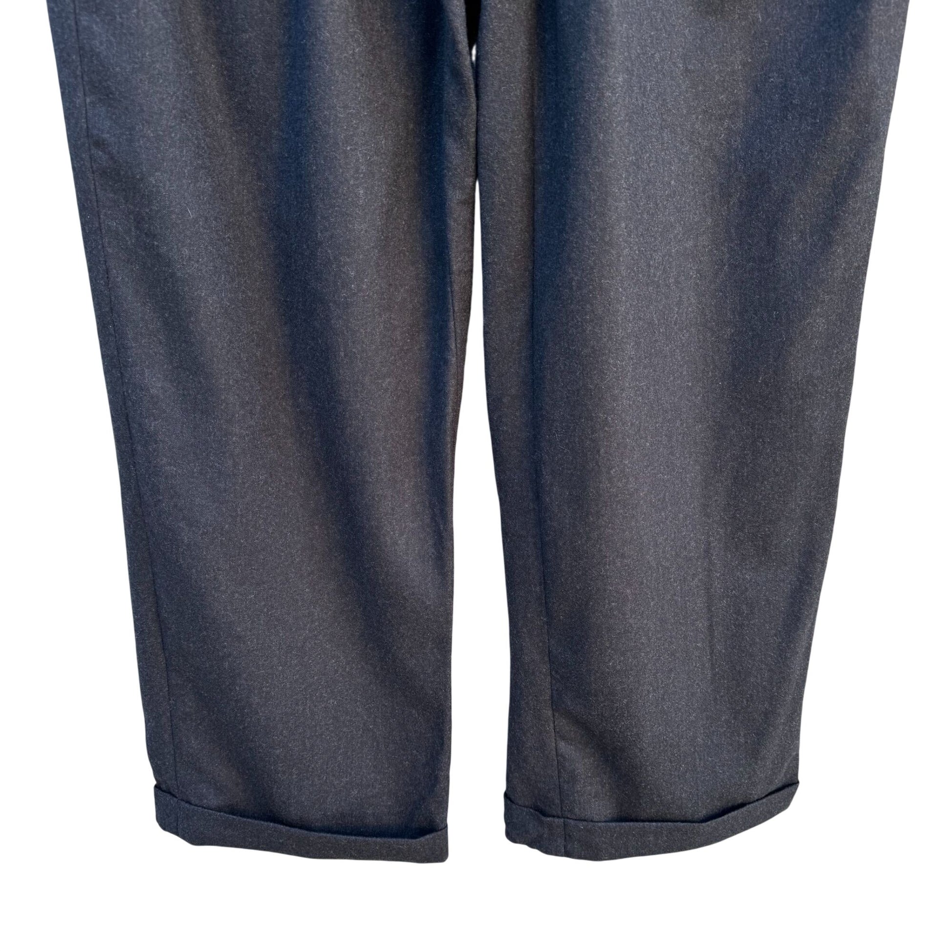 Sequel Louis Raphael Vintage Mens Wool Pleated Cuffed Charcoal Dress Pants 34