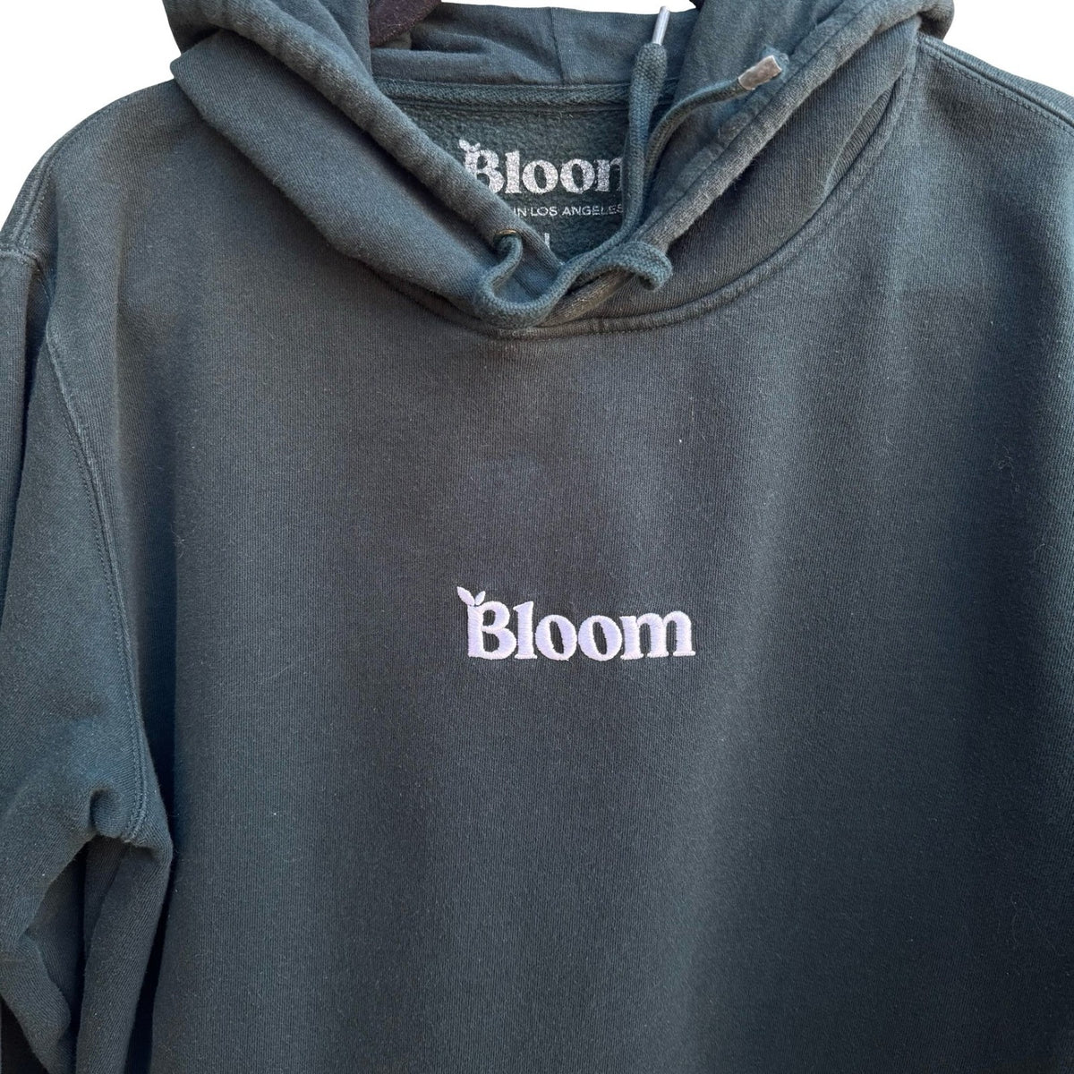 Bloom Streetwear Gorpcore Embroidered Logo Pullover Hoodie Mens Forest Green L