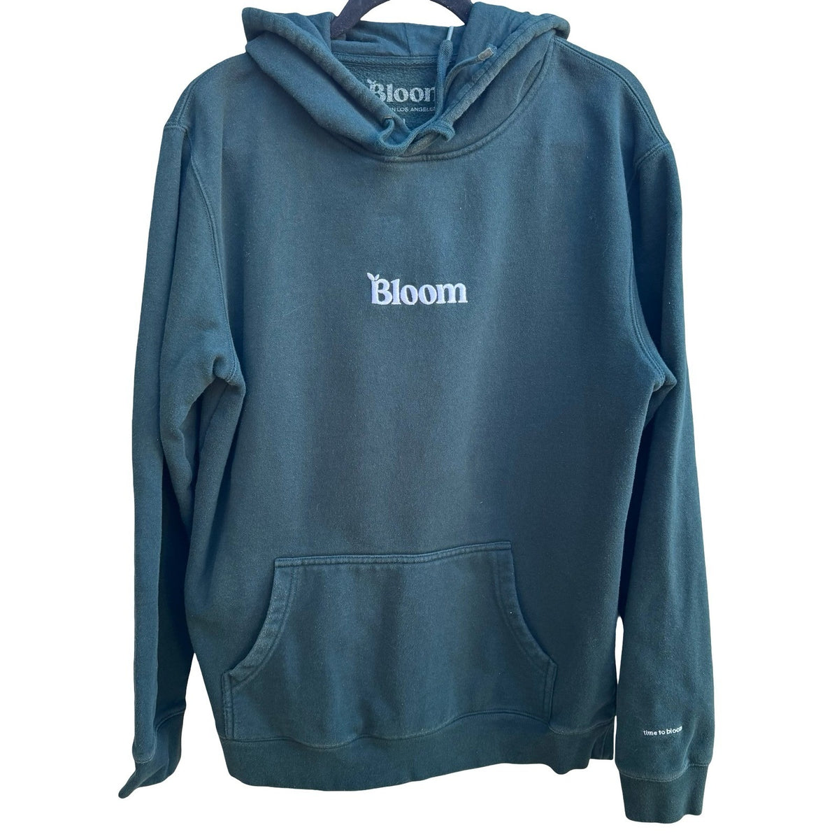 Bloom Streetwear Gorpcore Embroidered Logo Pullover Hoodie Mens Forest Green L