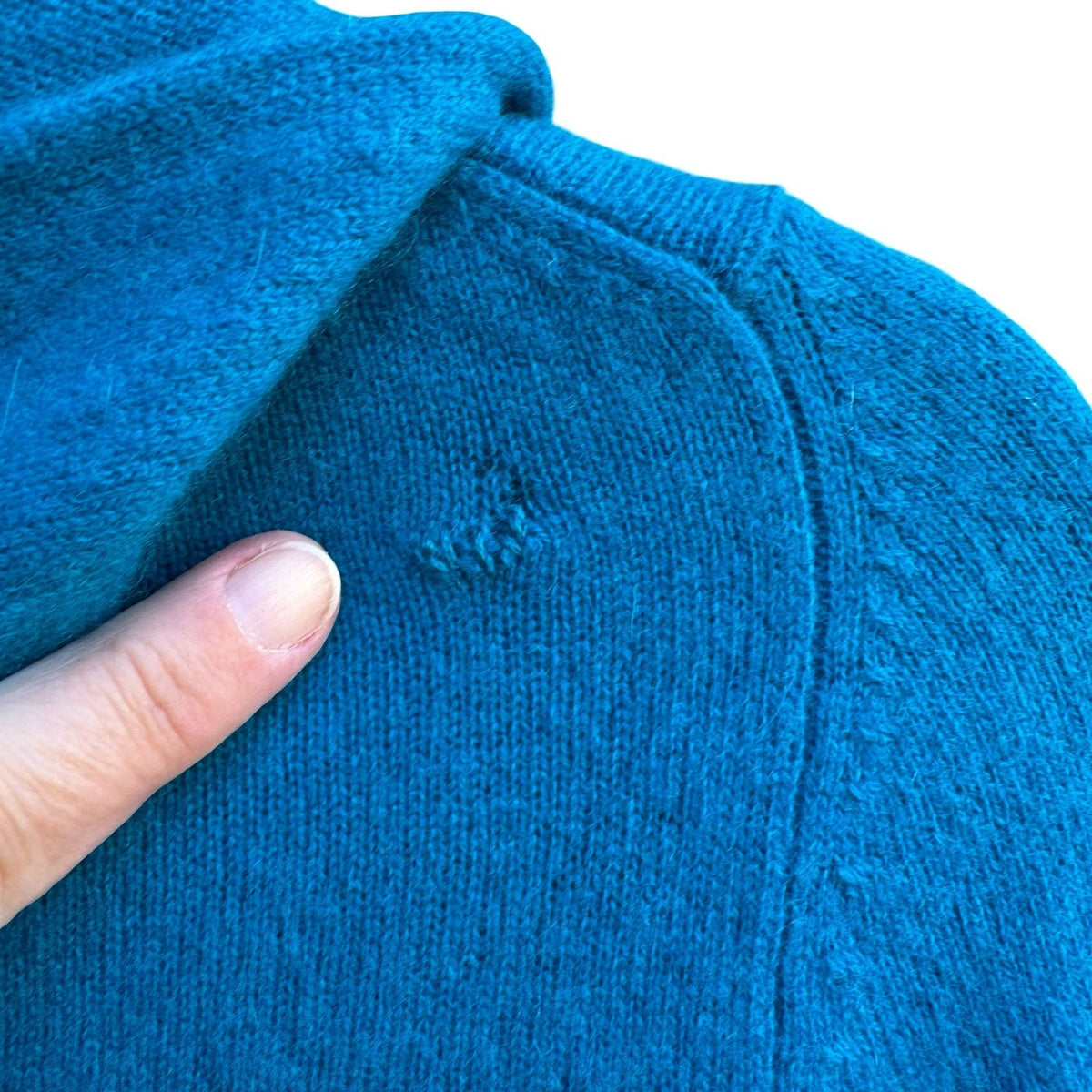 Charter Club 100% Cashmere Quiet Luxury Preppy Zip Hoodie Sweater Turquoise M