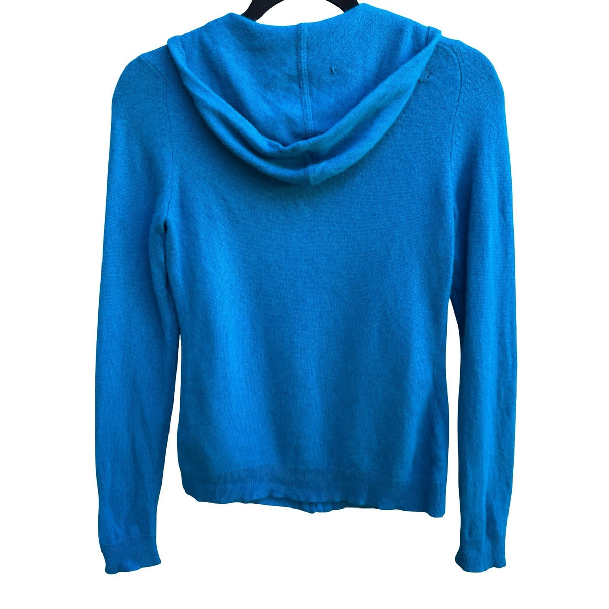 Charter Club 100% Cashmere Quiet Luxury Preppy Zip Hoodie Sweater Turquoise M