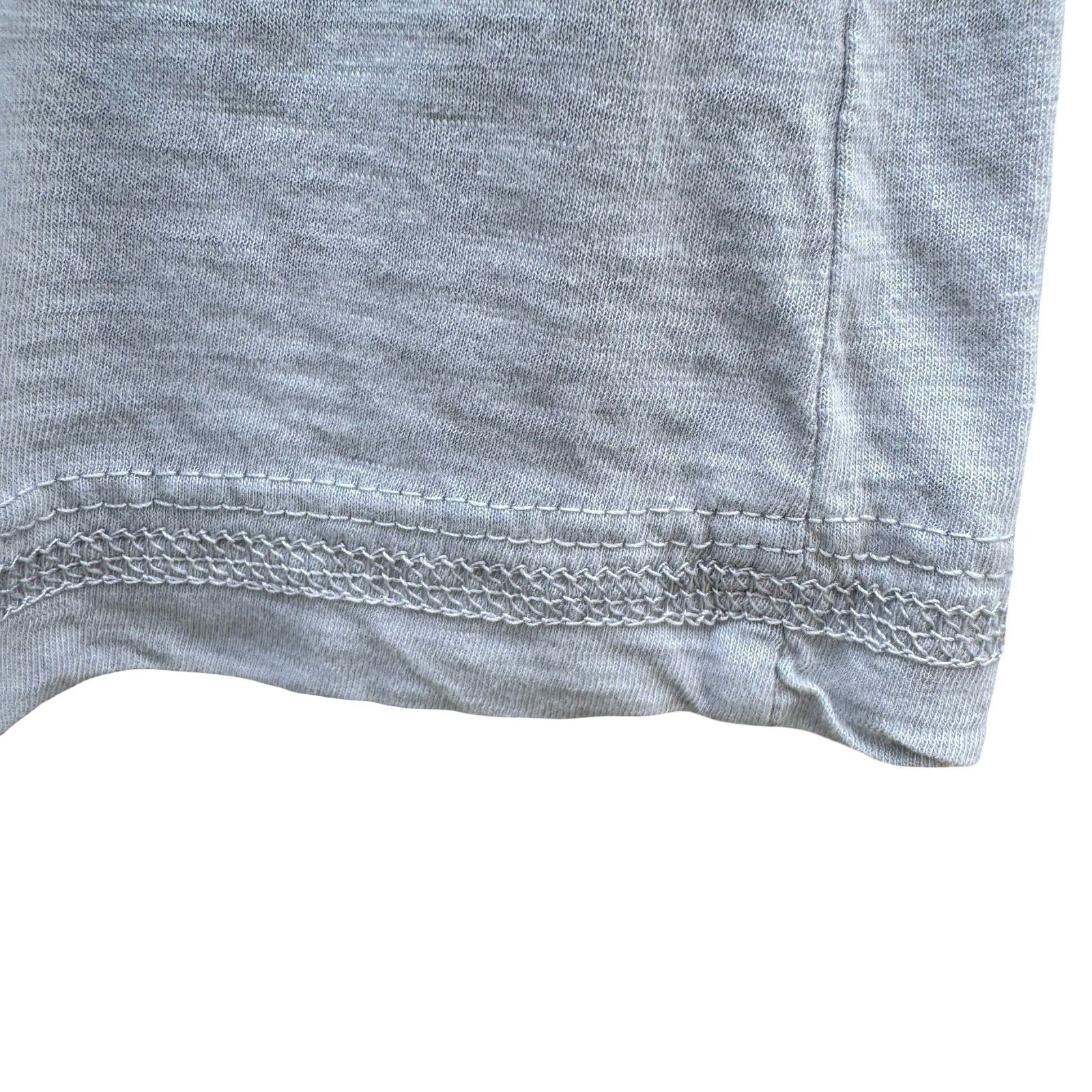 American Giant Womens Gray Supima Cotton V-Neck Short Sleeve T-Shirt Size M USA