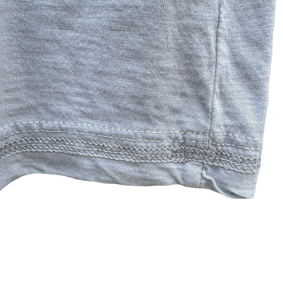 American Giant Womens Gray Supima Cotton V-Neck Short Sleeve T-Shirt Size M USA