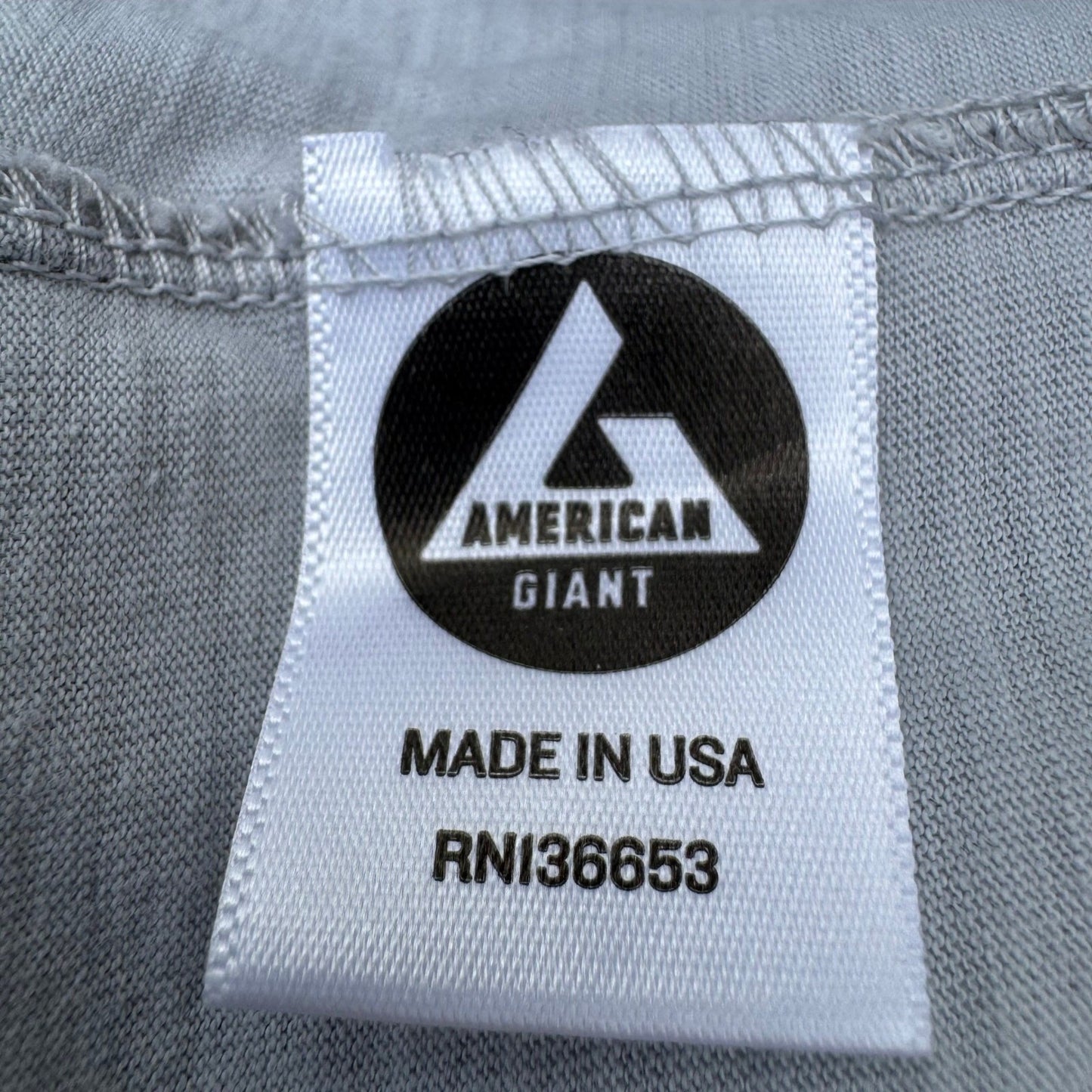 American Giant Womens Gray Supima Cotton V-Neck Short Sleeve T-Shirt Size M USA