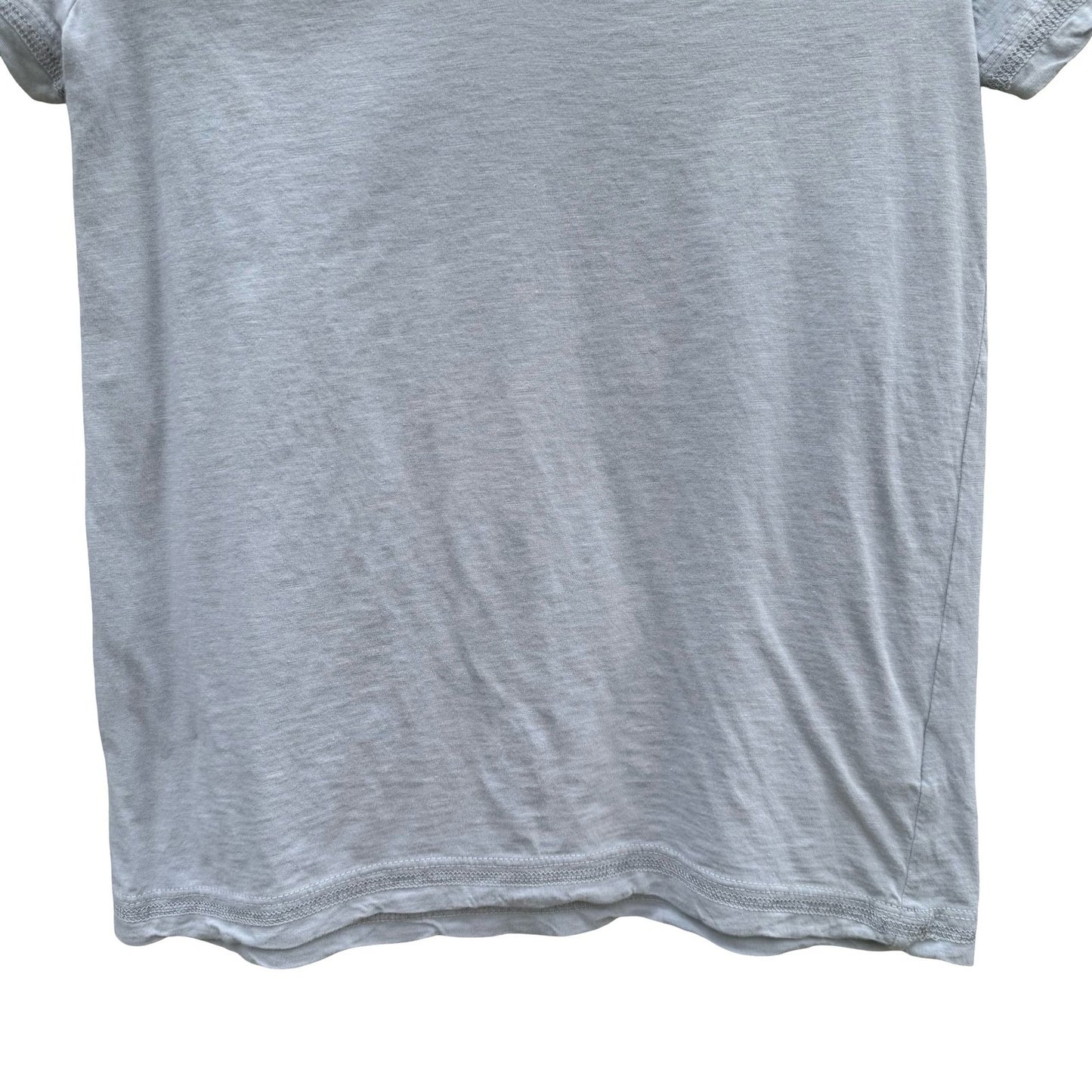 American Giant Womens Gray Supima Cotton V-Neck Short Sleeve T-Shirt Size M USA