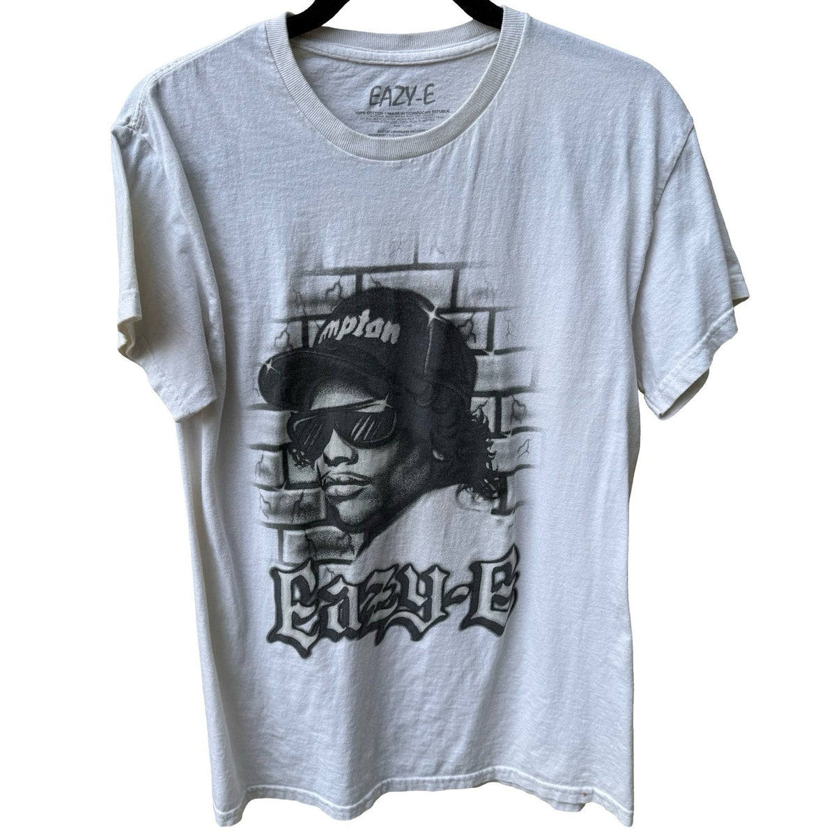 Eazy-E NWA Ruthless Records Compton 90s Hip Hop West Coast Shirt White Mens S
