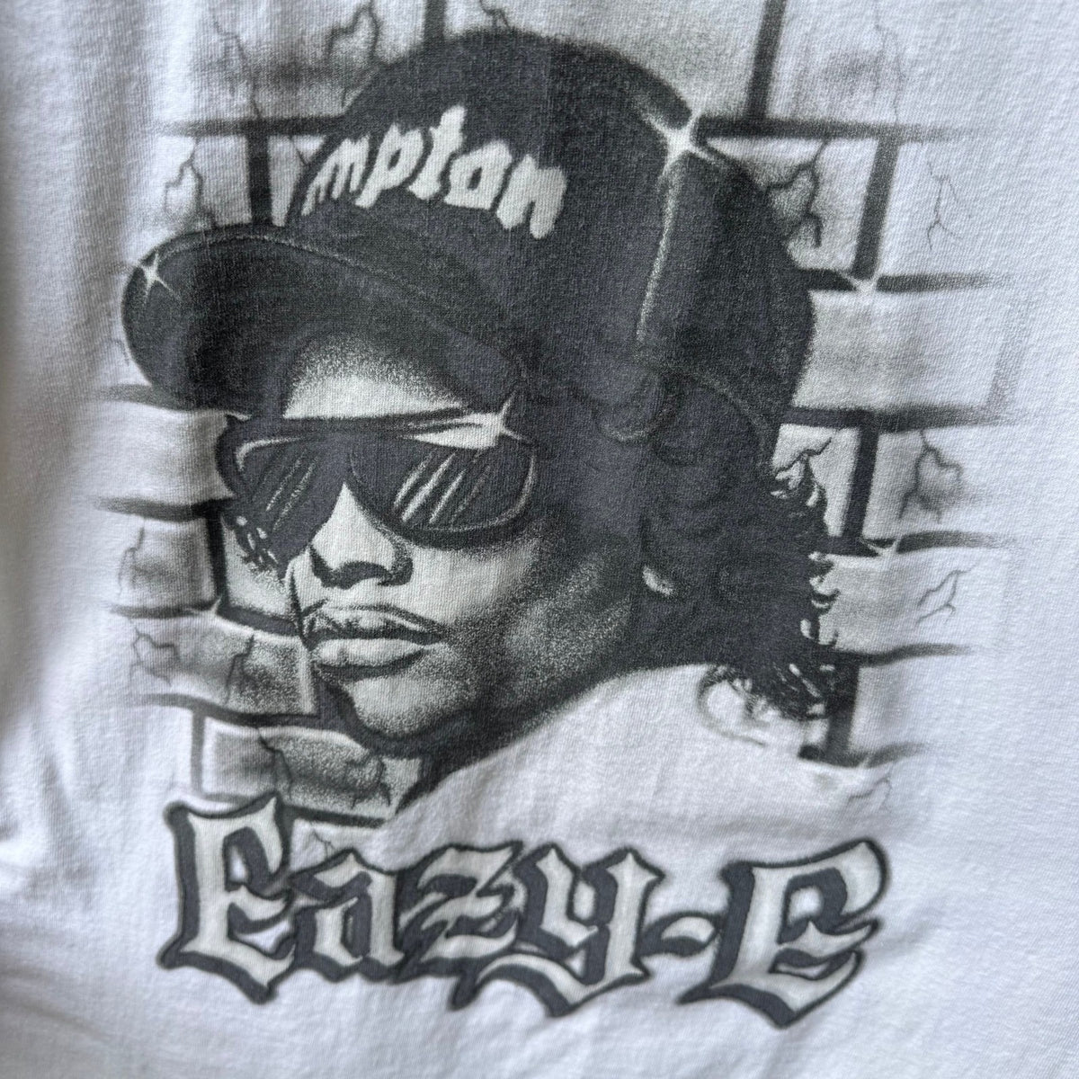 Eazy-E NWA Ruthless Records Compton 90s Hip Hop West Coast Shirt White Mens S