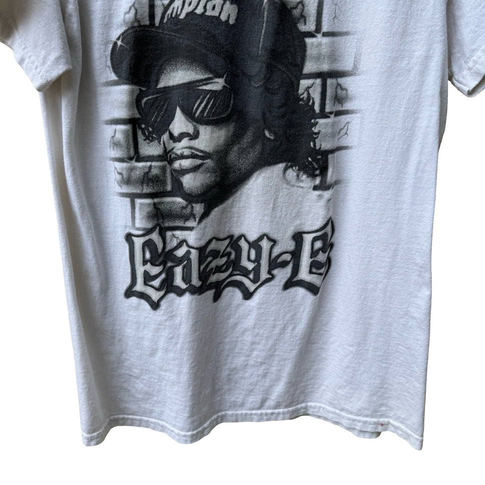 Eazy-E NWA Ruthless Records Compton 90s Hip Hop West Coast Shirt White Mens S
