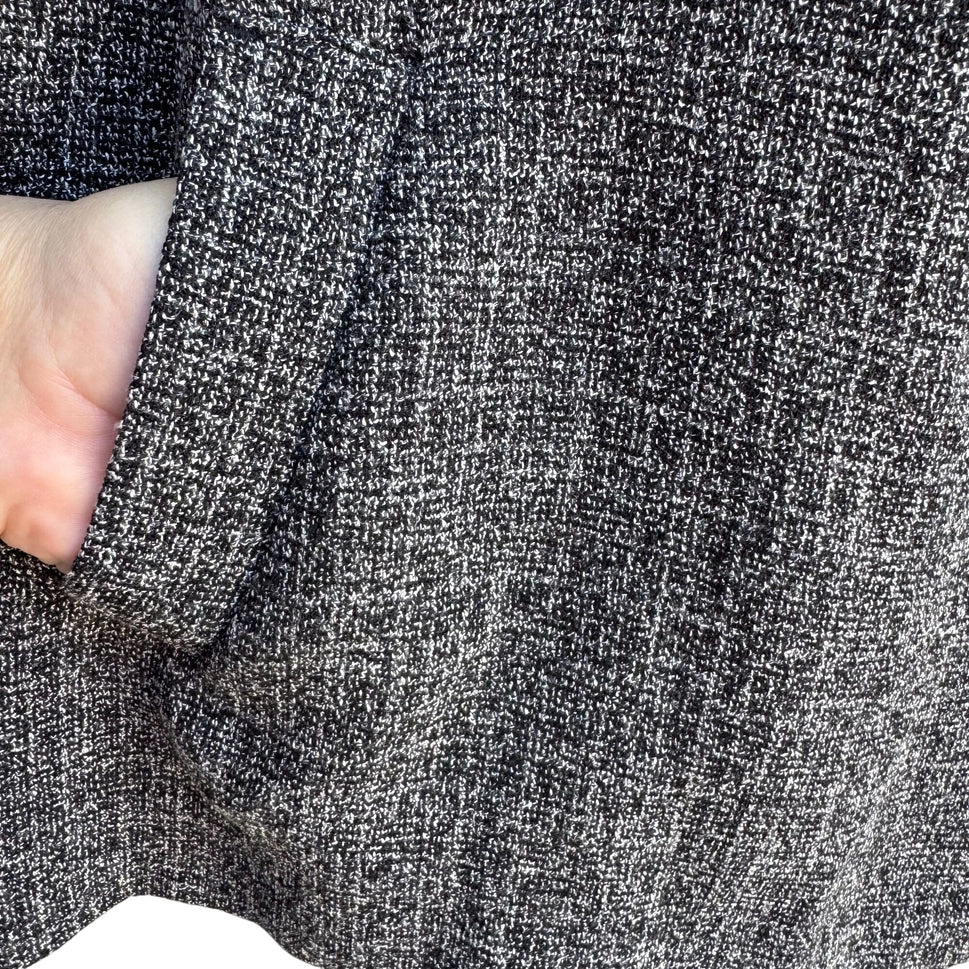 Studio 1940 Womens Plus Size Gray Scoop Neck Two Button Tweed Blazer Jacket 26W