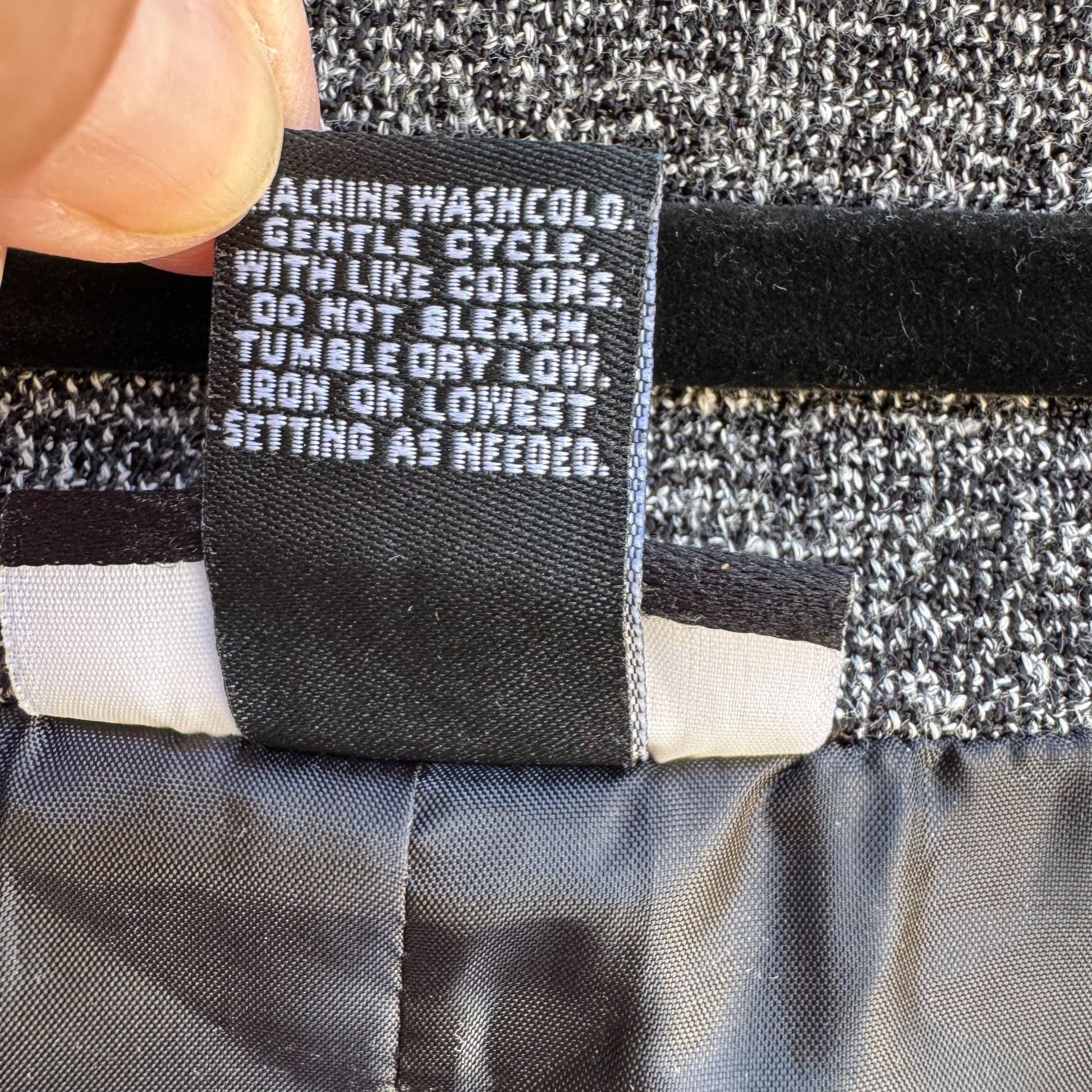 Studio 1940 Womens Plus Size Gray Scoop Neck Two Button Tweed Blazer Jacket 26W