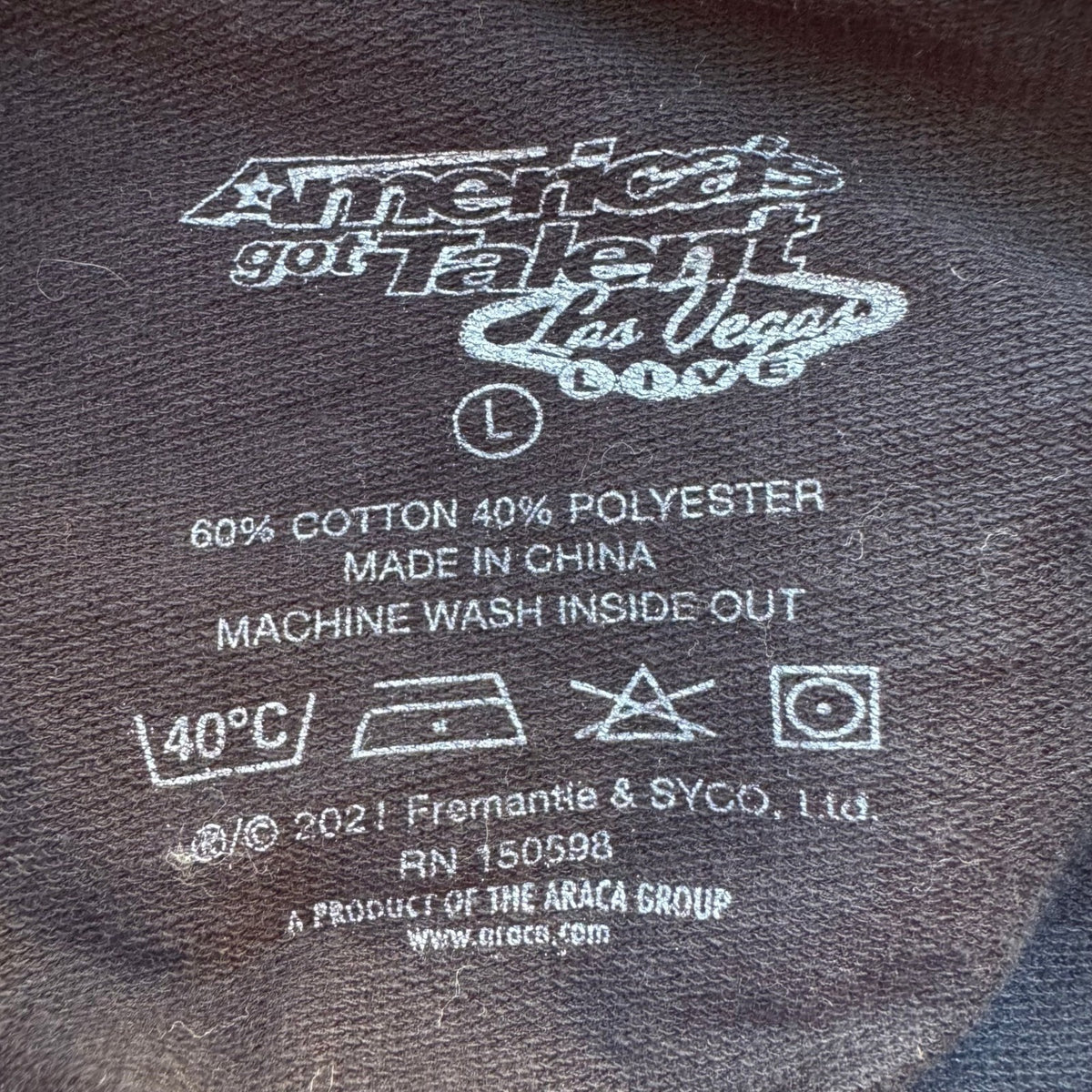 America's Got Talent AGT NBC Las Vegas Live Glitter Graphic Hoodie Mens Black L
