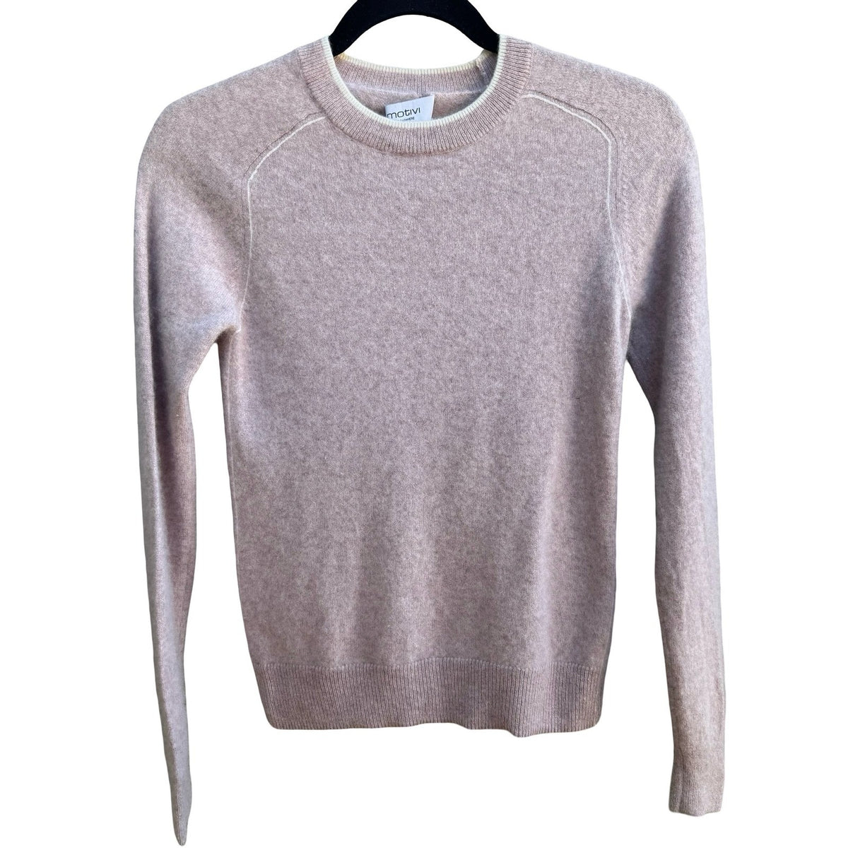Motivi Cashmere Quiet Luxury Coquette Balletcore Preppy Sweater Pastel Pink S