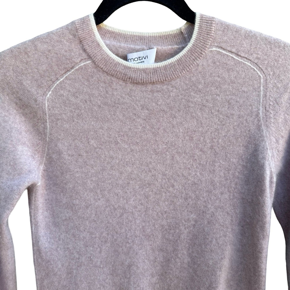 Motivi Cashmere Quiet Luxury Coquette Balletcore Preppy Sweater Pastel Pink S