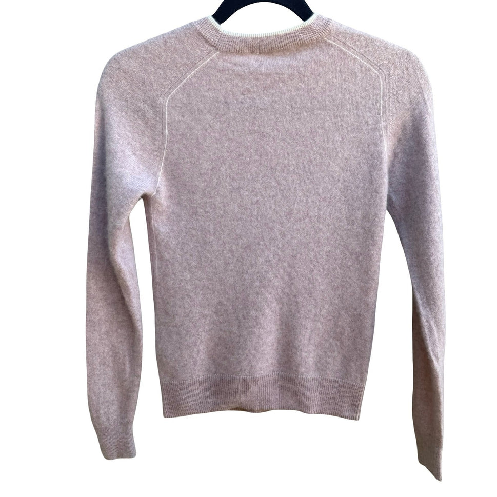 Motivi Cashmere Quiet Luxury Coquette Balletcore Preppy Sweater Pastel Pink S