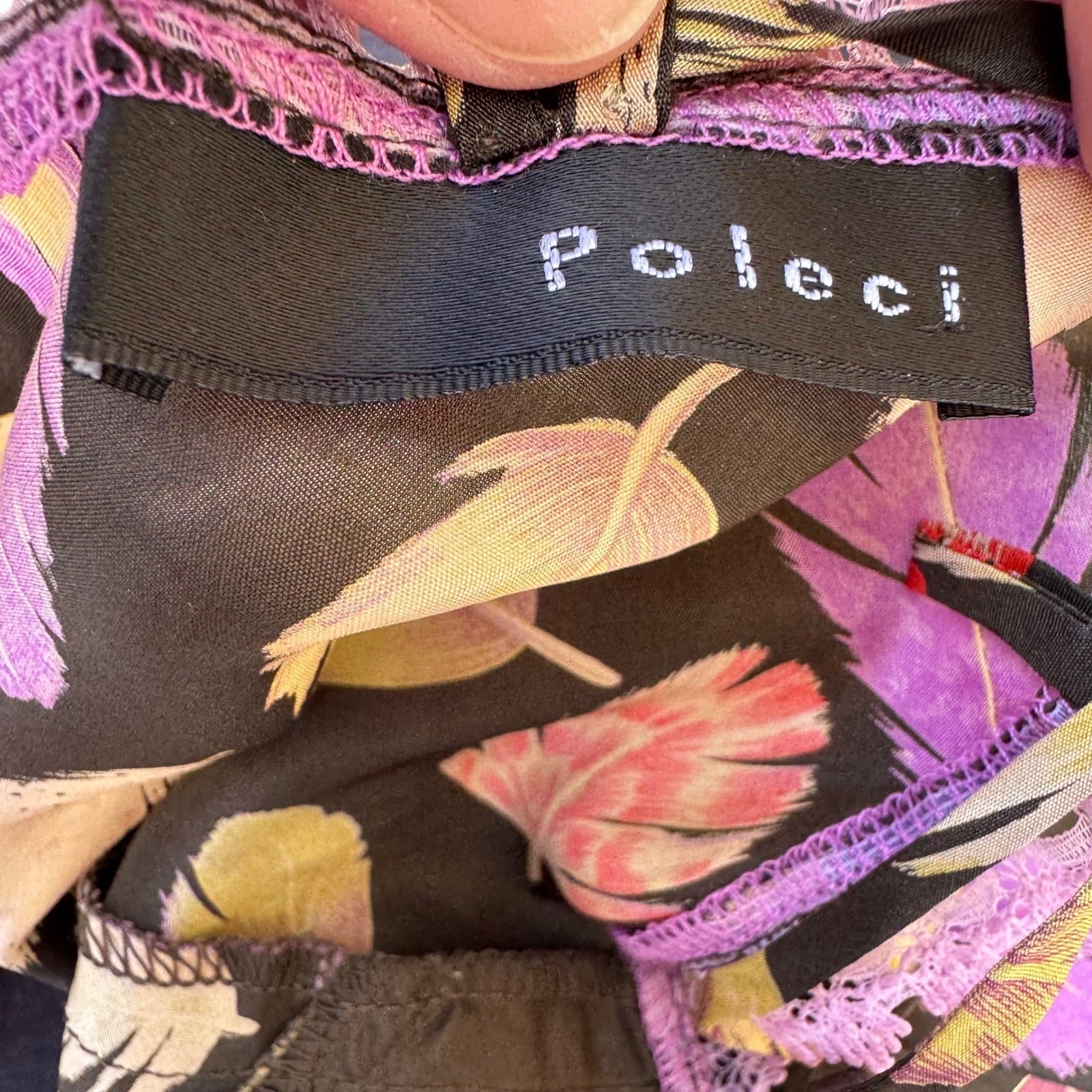 Poleci Y2K Boho Festival Whimsigoth Indie Feather Print Lace Trim Camisole Top S