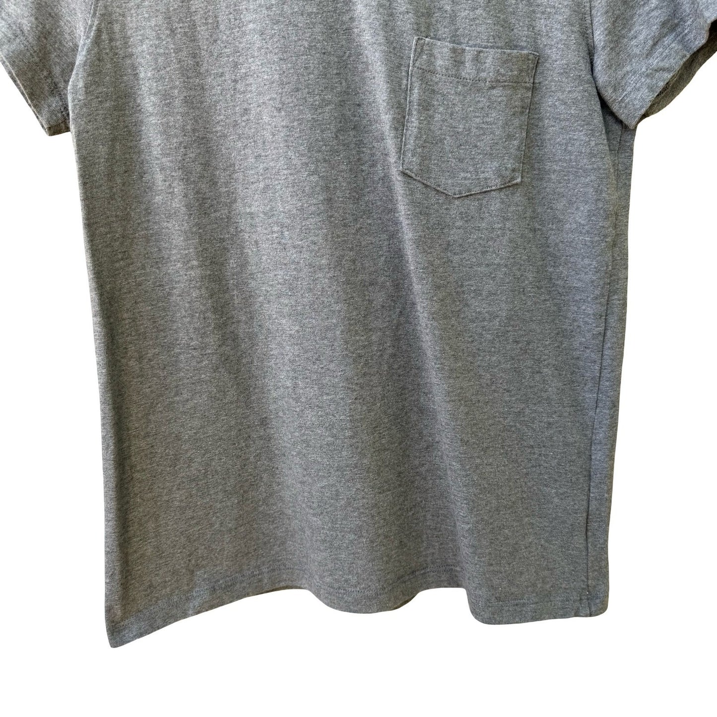 American Giant Minimalist Sustainable Cotton Pocket Tee Short Sleeve Grey S USA