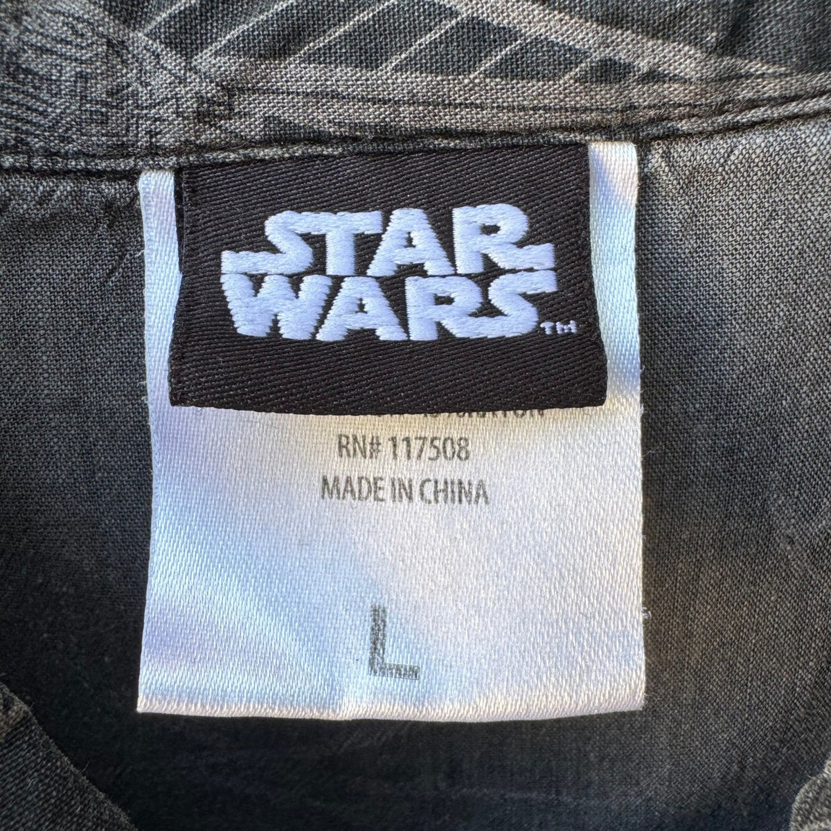 Star Wars Galactic Starship Sci-Fi TIE Fighter Nerd Geek Space Shirt Grey Mens L