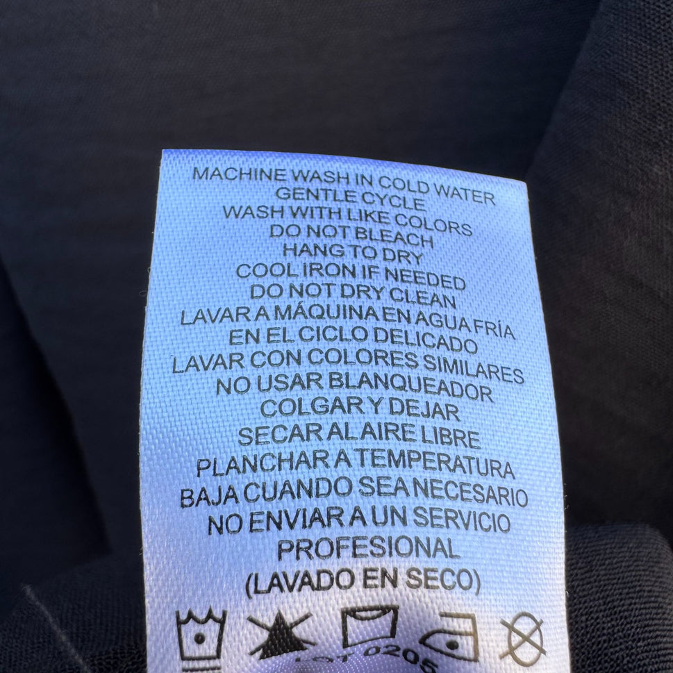 Hilary Radley Womens Black Polo Style Stretch Lightweight Short Sleeve Top L