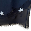Switch Easel Y2K Whimsigoth Boho Knit Fairy Midi Skirt Floral Embroidery Sheer Fray Hem 3 image