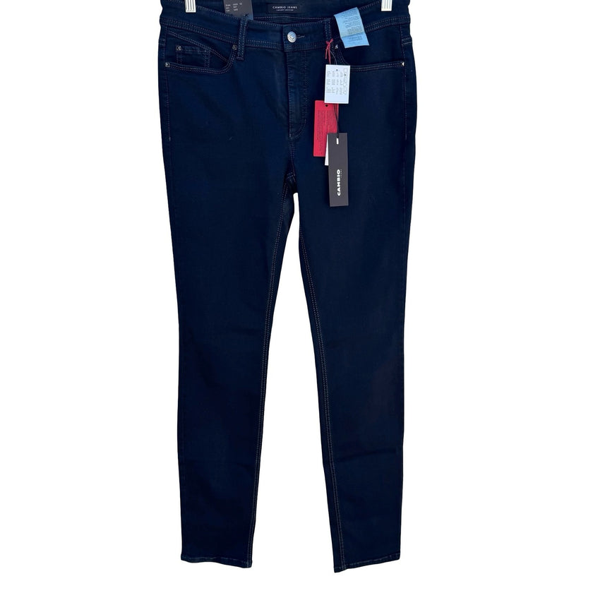 Cambio Jeans Parla Long Luxury Edition Dark Indigo Skinny Jeans Womens 12 NEW