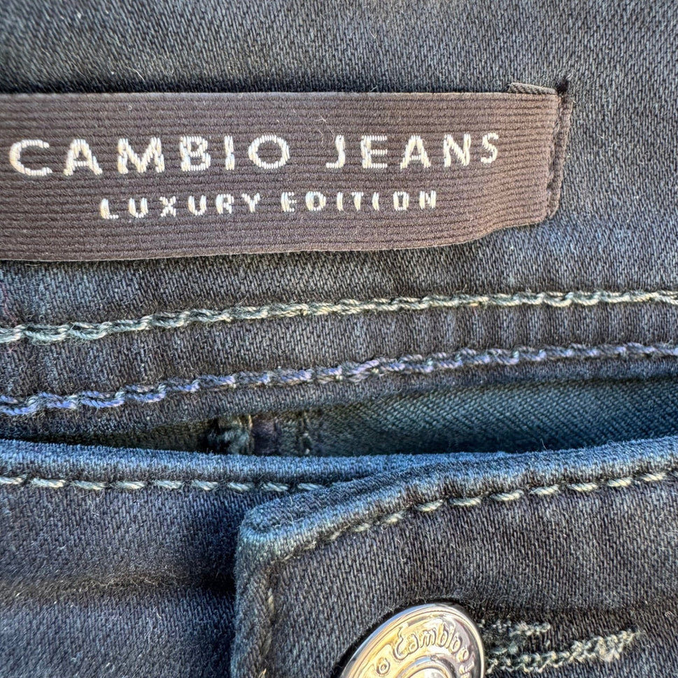 Cambio Jeans Parla Long Luxury Edition Dark Indigo Skinny Jeans Womens 12 NEW