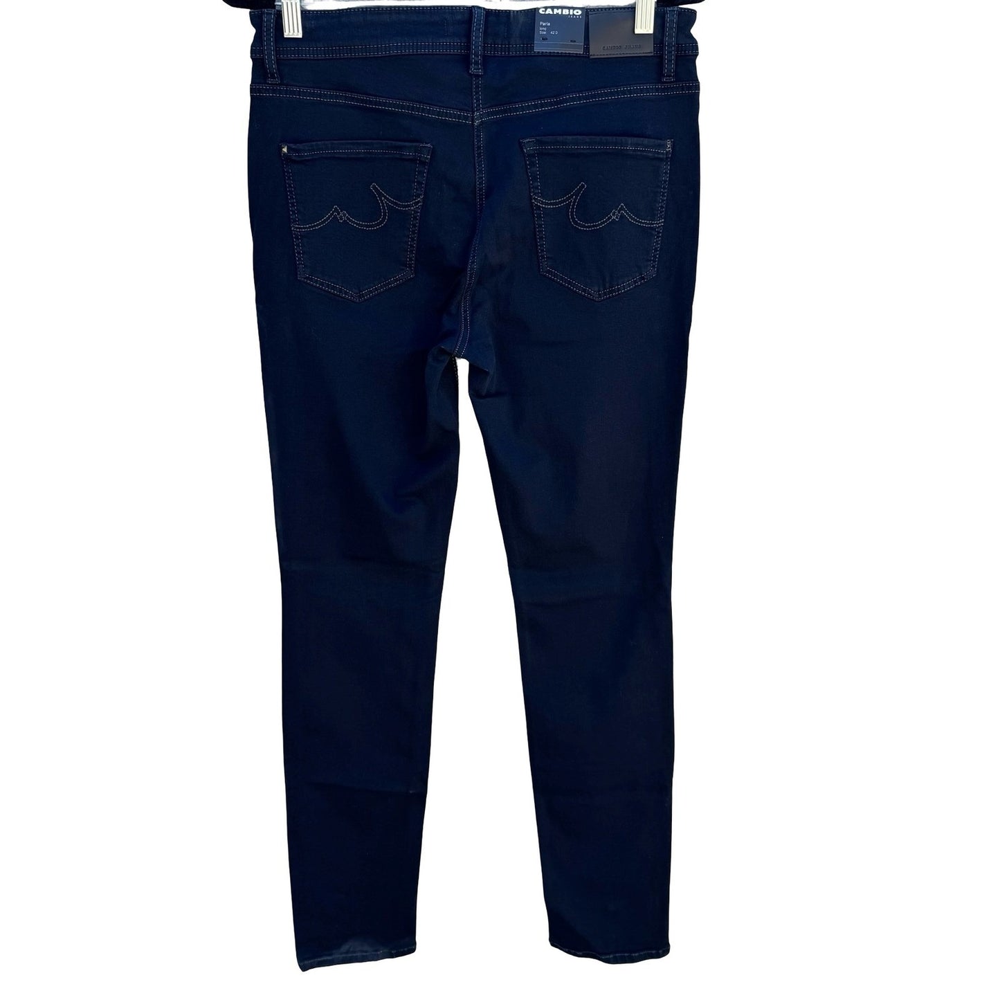 Cambio Jeans Parla Long Luxury Edition Dark Indigo Skinny Jeans Womens 12 NEW