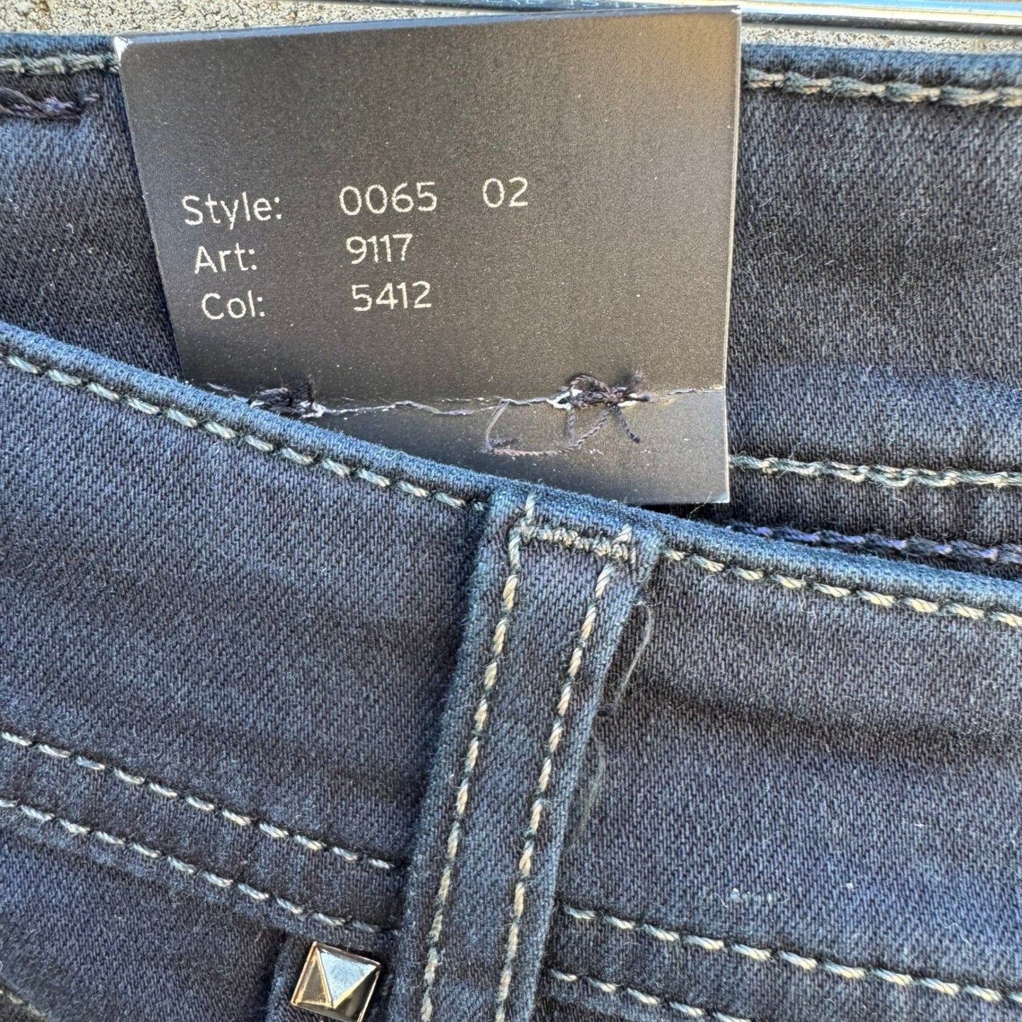 Cambio Jeans Parla Long Luxury Edition Dark Indigo Skinny Jeans Womens 12 NEW