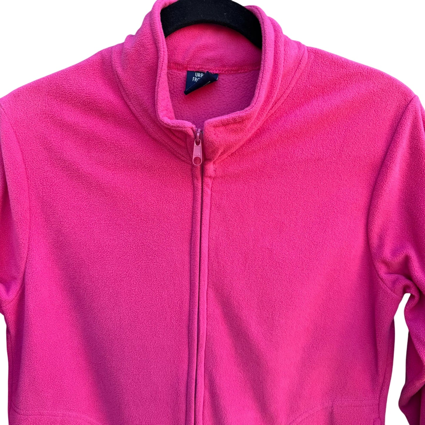 Urban Frontier Womens Pink Fleece High Collar Full Zip Long Sleeve Jacket XL