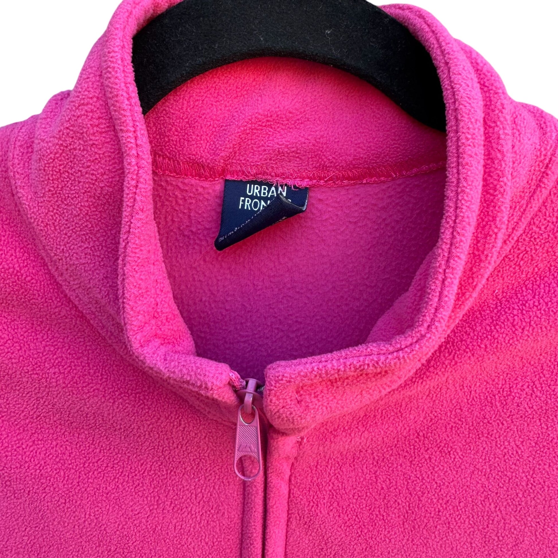 Urban Frontier Womens Pink Fleece High Collar Full Zip Long Sleeve Jacket XL