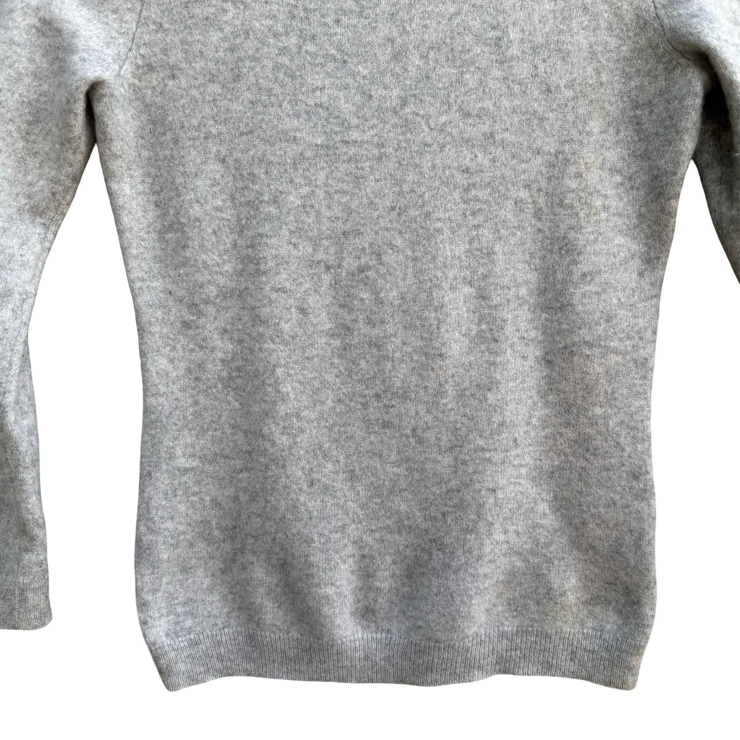 Charter Club Luxury 100% Cashmere Old Money Minimalist Sweater Gray Womens S