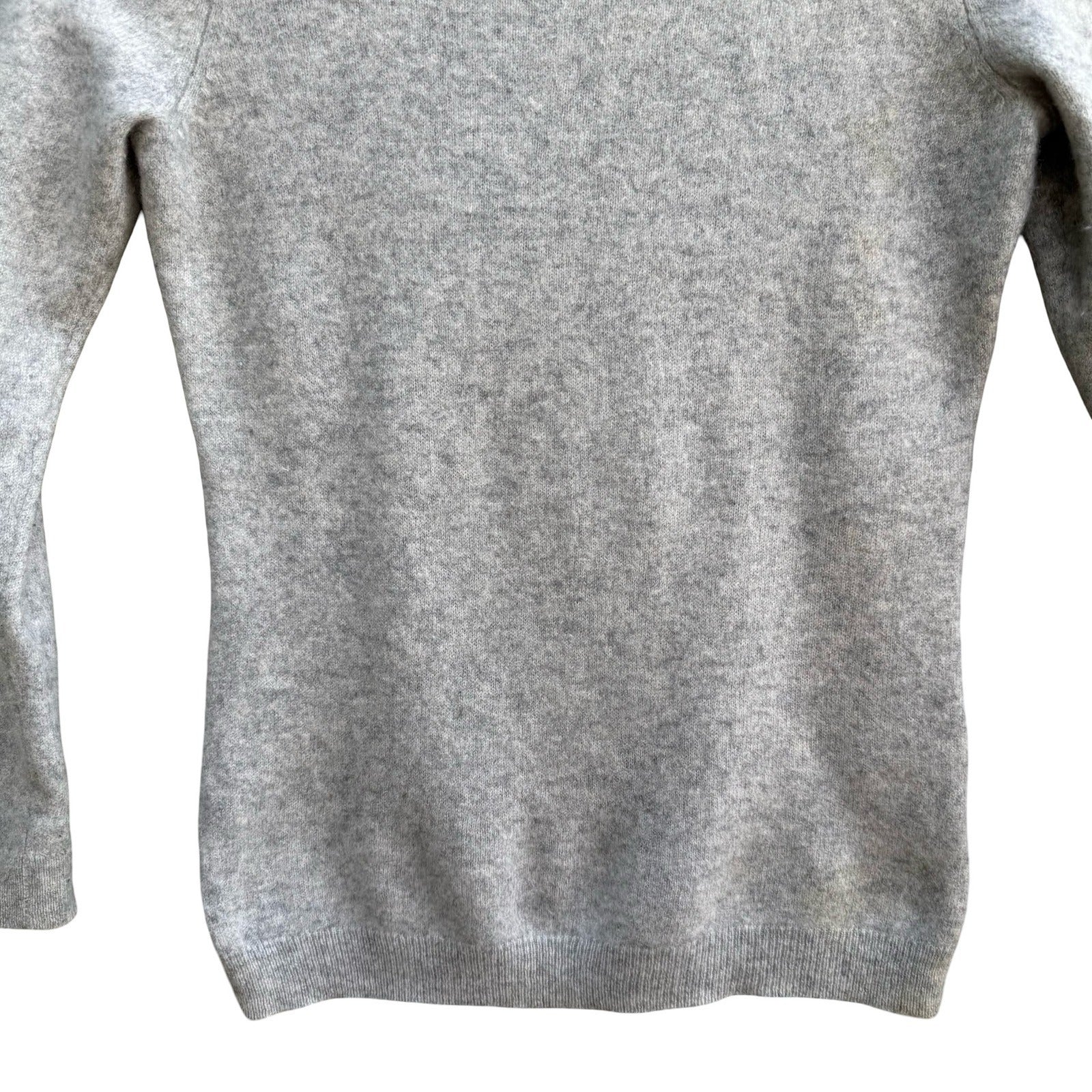Charter Club Luxury 100% Cashmere Old Money Minimalist Sweater Gray Womens S